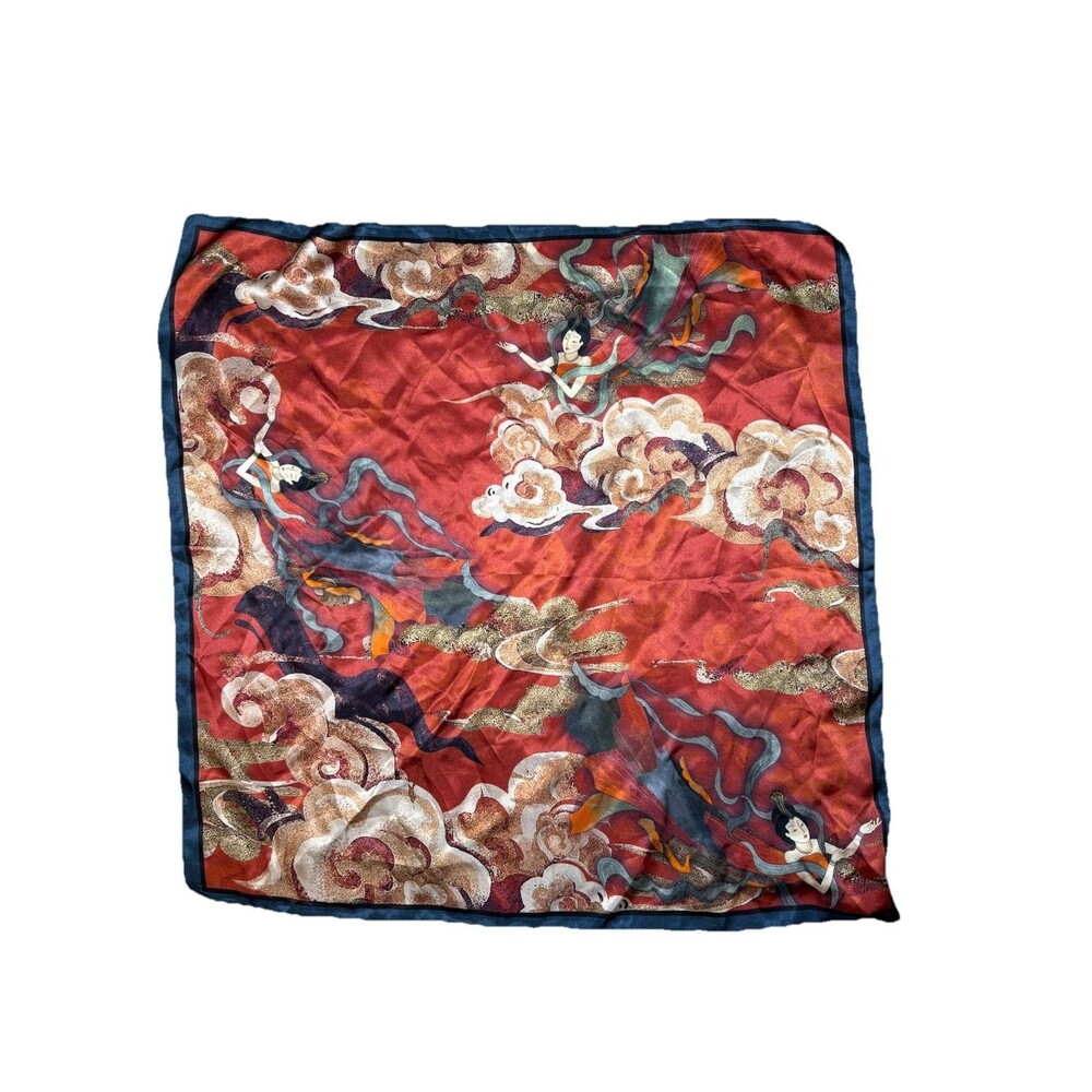 Hangzhou Siyuan Silk Apparel 100% Mulberry Silk Women’s Scarf Asian Print 26x26